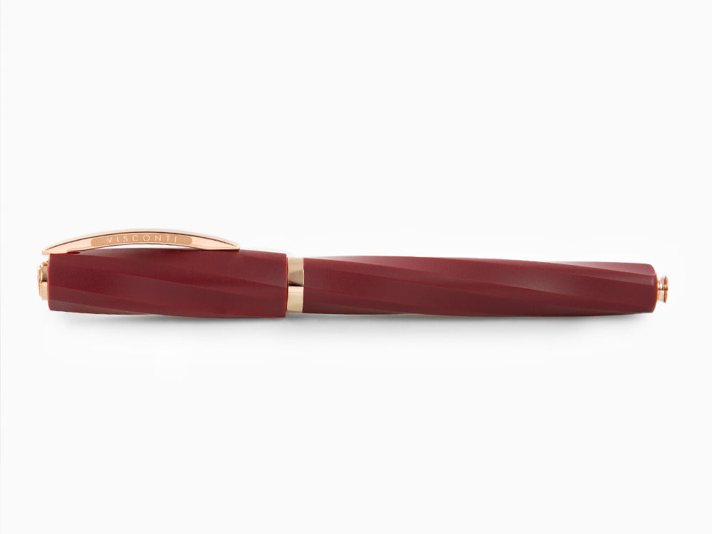 Roller Visconti Divina Bordeaux Matte, Resina, PVD Oro rosa, KP18-14-RB