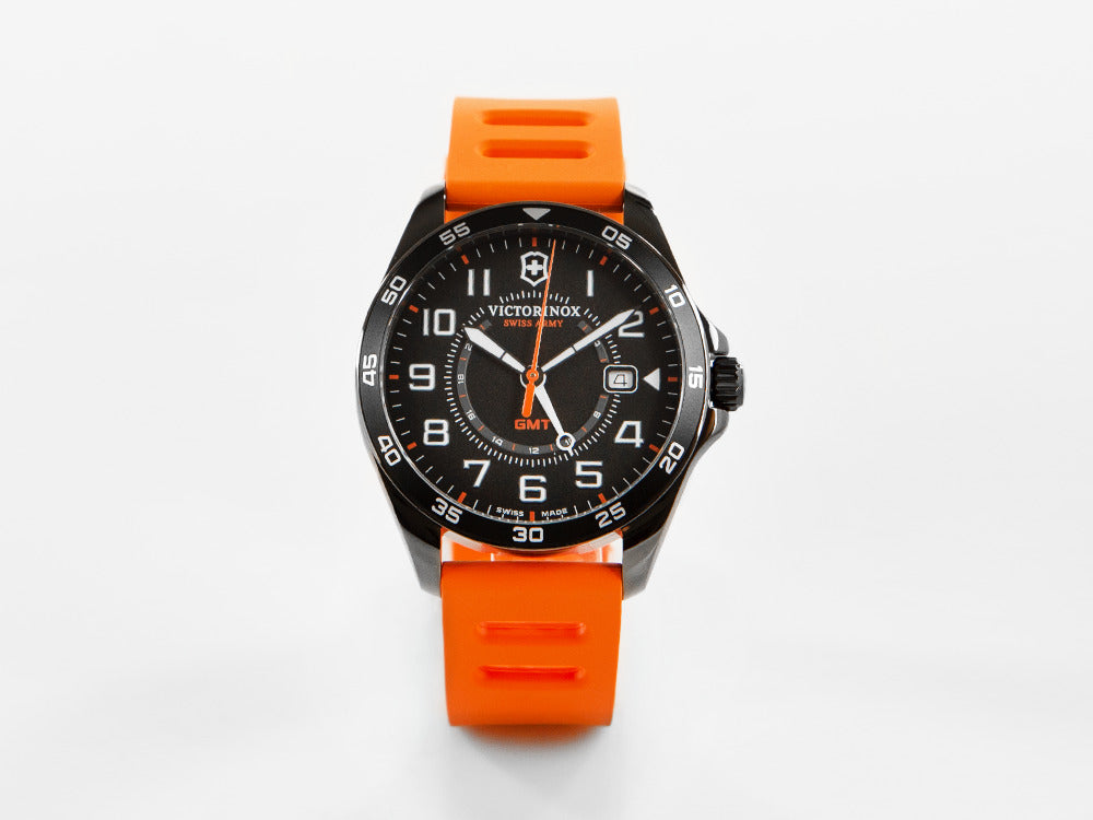 Reloj de Cuarzo Victorinox Fieldforce Sport GMT, Negro, 42 mm, V241897