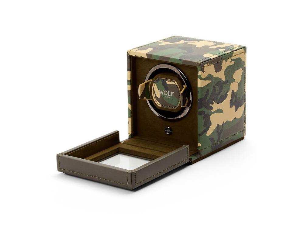 Rotor de relojes WOLF Elements Earth, 1 Reloj, Verde, Piel Vegana, 665130