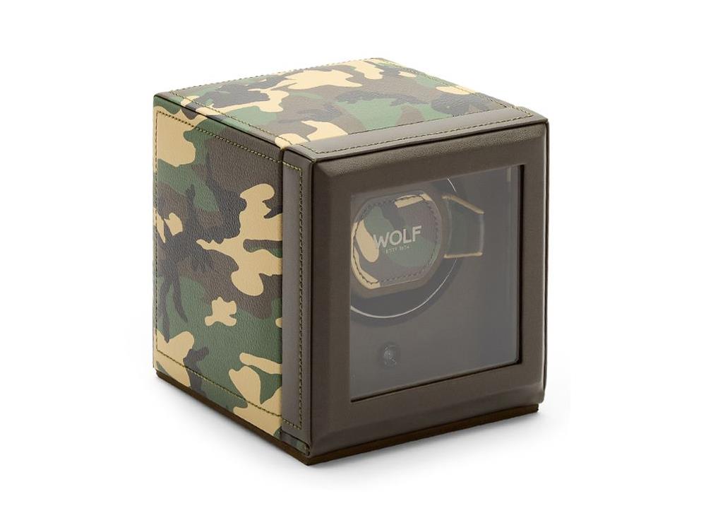 Rotor de relojes WOLF Elements Earth, 1 Reloj, Verde, Piel Vegana, 665130