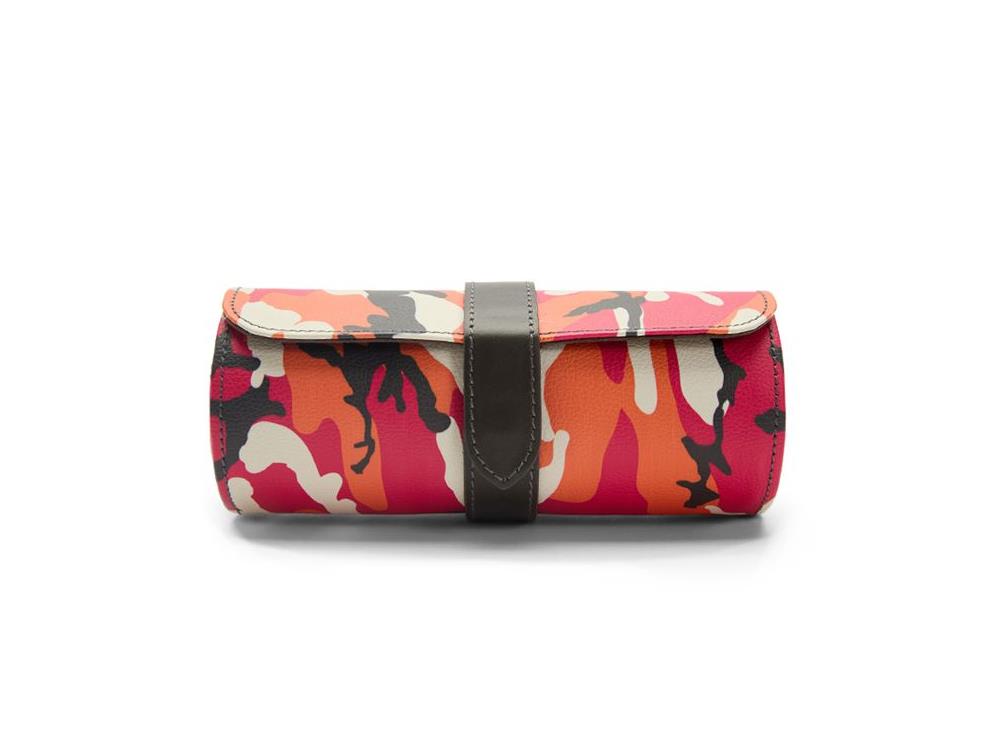 Estuche de relojes WOLF Elements Fire, 3 Relojes, Rojo, Piel Vegana, 665272