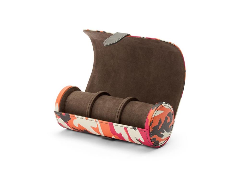 Estuche de relojes WOLF Elements Fire, 3 Relojes, Rojo, Piel Vegana, 665272