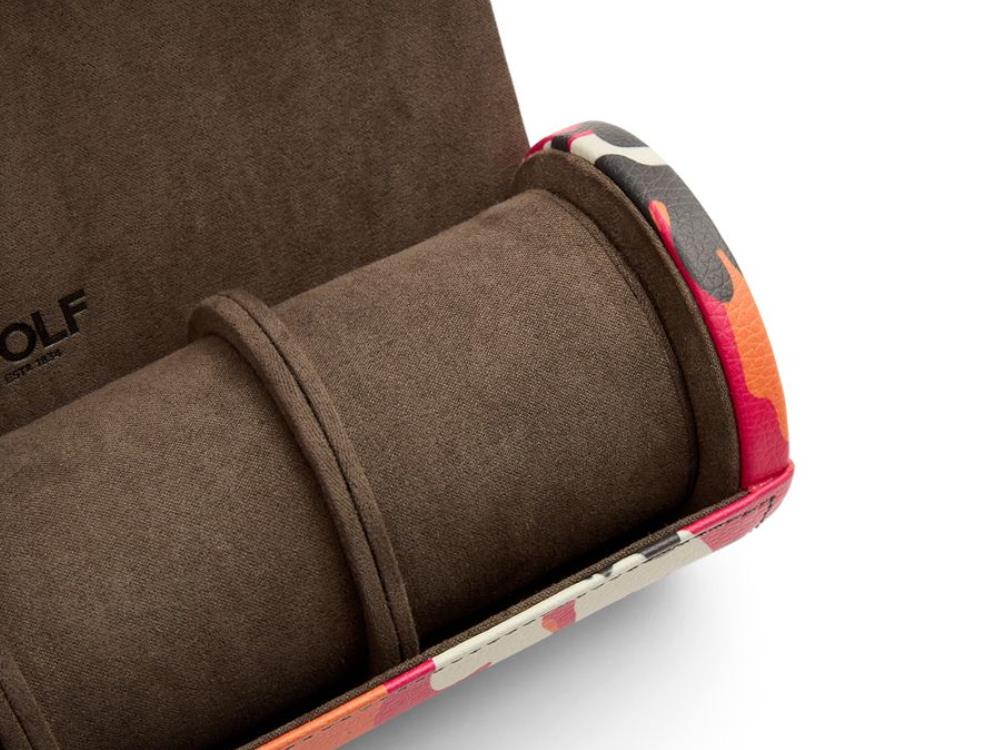 Estuche de relojes WOLF Elements Fire, 3 Relojes, Rojo, Piel Vegana, 665272