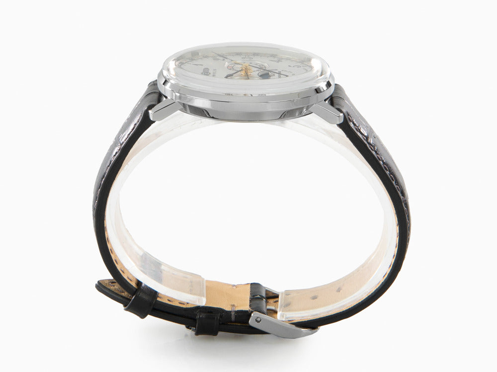 Reloj de Cuarzo Zeppelin LZ 129 Hindenburg Moonphase, Plata, 40 mm, 7036-1