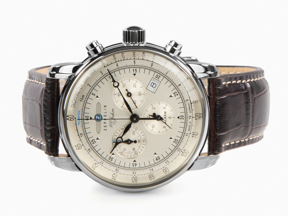 Reloj de Cuarzo Zeppelin 100 Years Zeppelin Ed. 1, 42 mm, Día, 7680-1