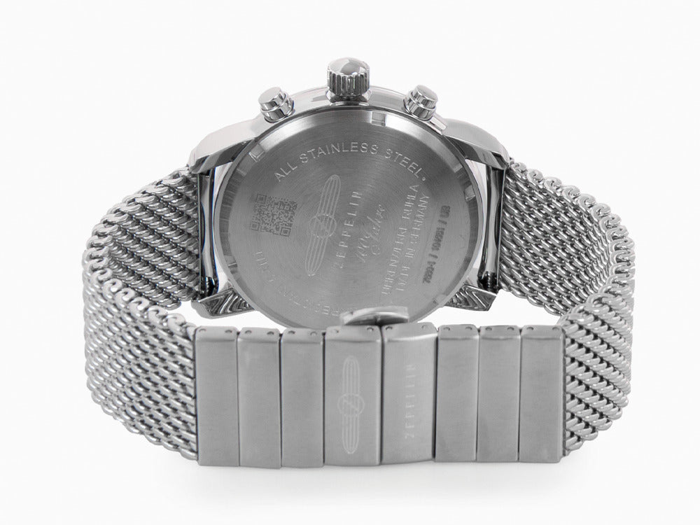 Reloj de Cuarzo Zeppelin 100 Years Zeppelin Ed. 1, Plata, 42 mm, Día, 7680M-1