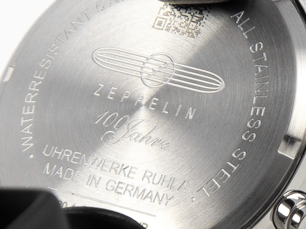 Reloj de Cuarzo Zeppelin 100 Years Zeppelin Ed. 1, Plata, 42 mm, Día, 7680M-1