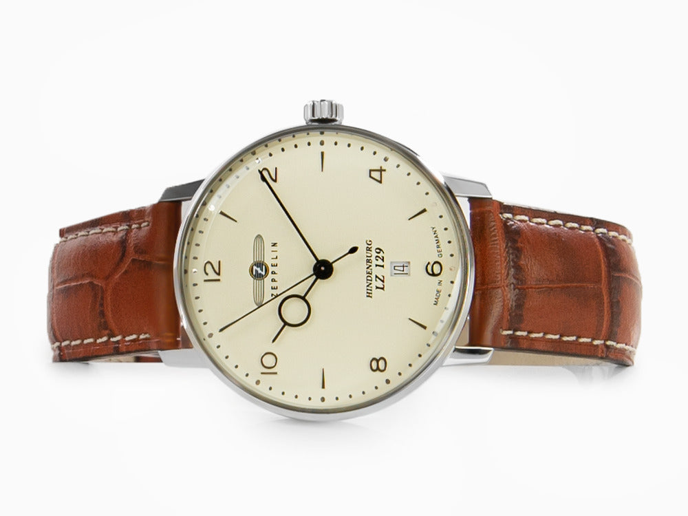 Reloj de Cuarzo Zeppelin LZ 129 Hindenburg, Beige, 40 mm, Día, Piel, 8042-5