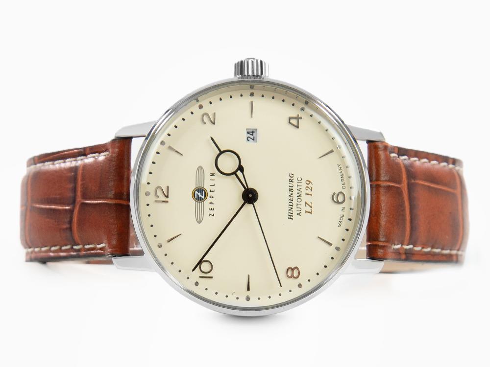 Reloj Automático Zeppelin LZ 129 Hindenburg, Beige, 40 mm, Día, Piel, 8062-5