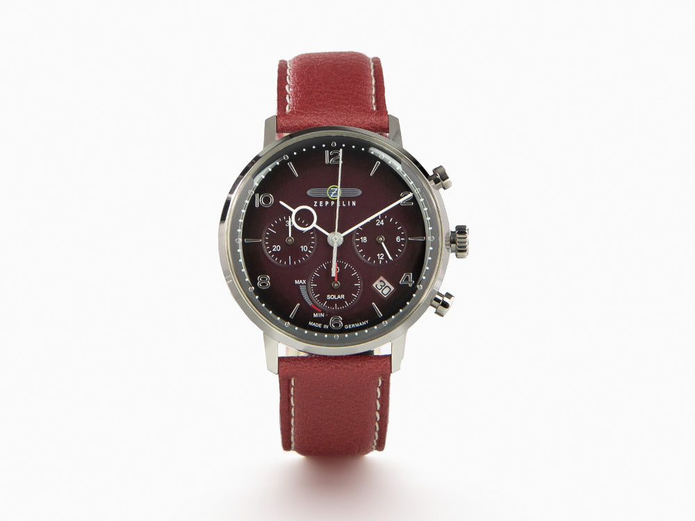 Reloj de Cuarzo Zeppelin LZ 129 Hindenburg, Rojo, 41 mm, Día, Piel, 8086-2n