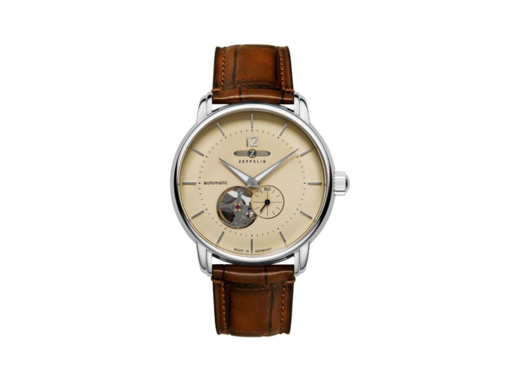 Reloj Automático Zeppelin LZ 120 Bodensee, Beige, 40cm, Correa de piel, 8166-1