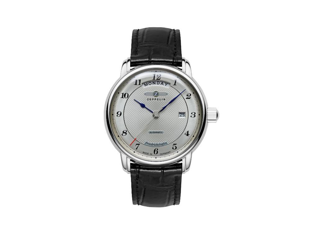 Reloj Automático Zeppelin Friedrichshafen, Plata/Blanca, 40 mm, Día, 8562-4