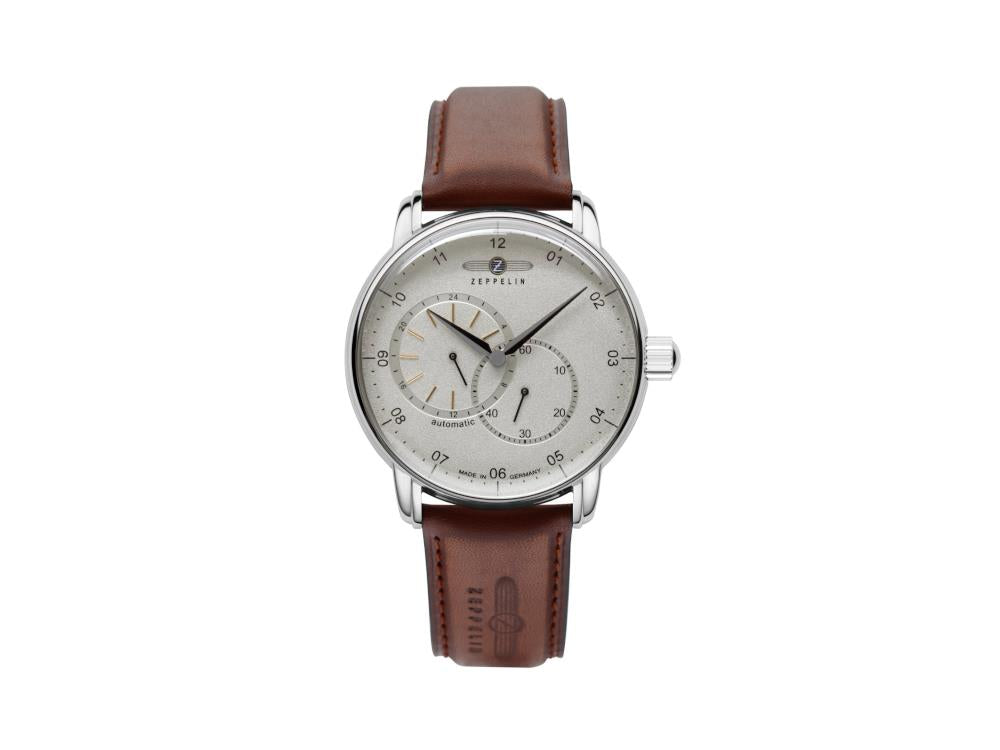 Reloj Automático Zeppelin Captain Line, Beige, 42 mm, Correa de piel, 8662-1
