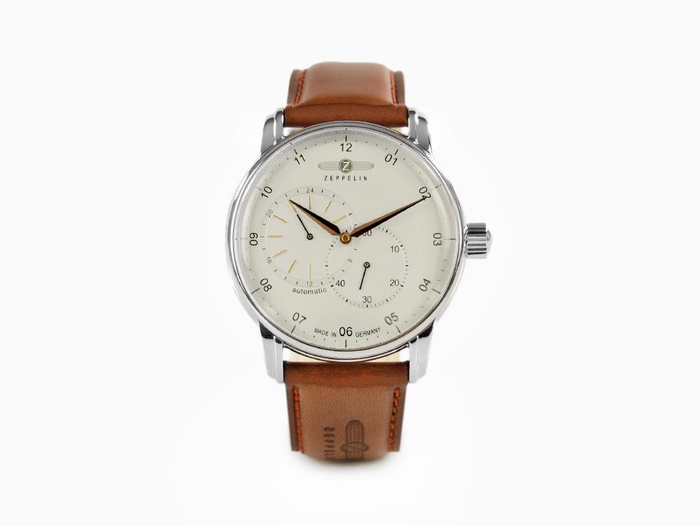 Reloj Automático Zeppelin Captain Line, Beige, 42 mm, Correa de piel, 8662-1
