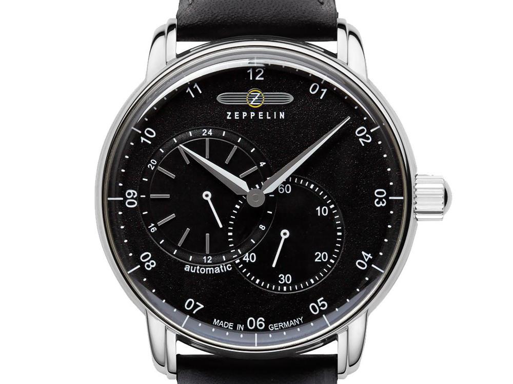 Reloj Automático Zeppelin Captain Line, Negro, 42 mm, Correa de piel, 8662-2