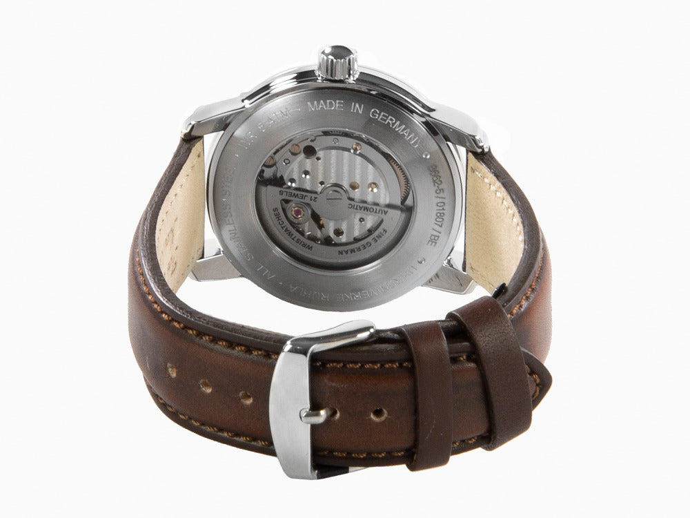 Reloj Automático Zeppelin Captain Line, Beige, 42 mm, Correa de piel, 8662-5