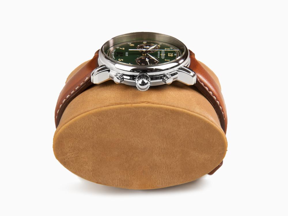 Reloj de Cuarzo Zeppelin LZ 127 Graf Zeppelin, Verde, 40 mm, Cronógrafo, 8684-4