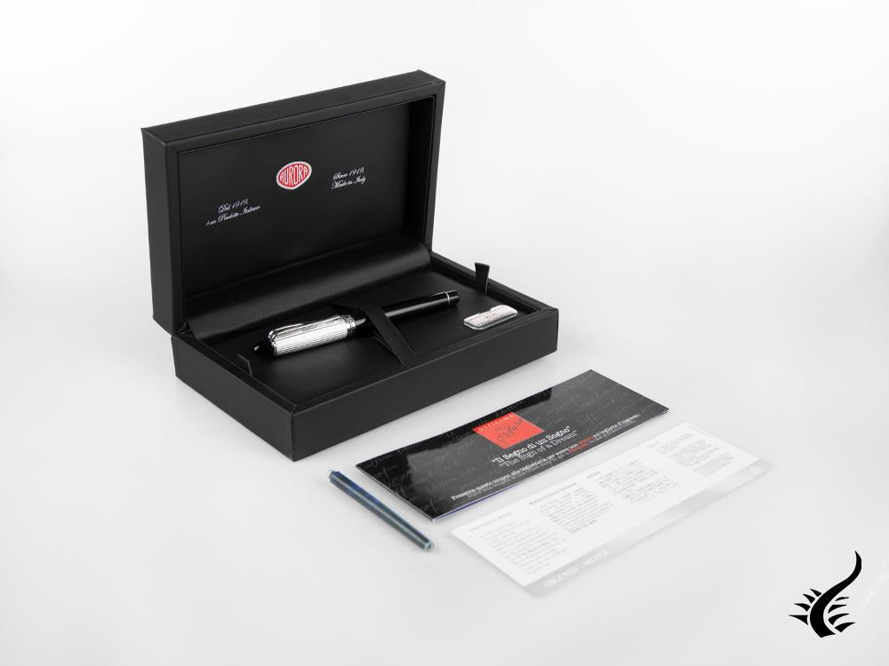 Pluma Estilográfica Aurora Ipsilon Plata y Resina-B14CN