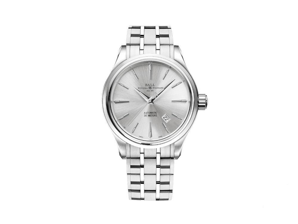 Reloj Automático Ball Trainmaster Legend, 40 mm, Plata, Acero, NM9080D-S1J-SL