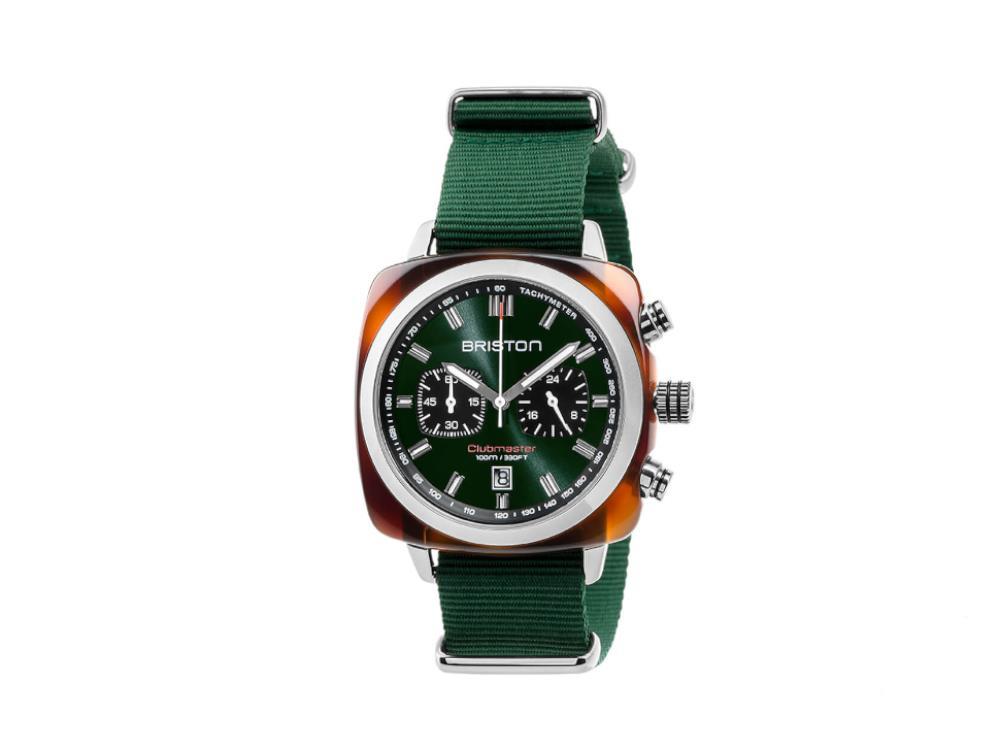 Reloj de Cuarzo Briston Clubmaster Sport, Verde, 42 mm, 17142.SA.TS.10.NBG