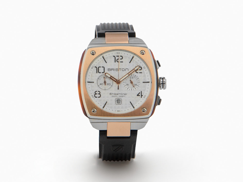 Reloj de Cuarzo Briston Streamliner Urban, PVD, Blanco, 42 mm, 22142.RGS.T.2.RB