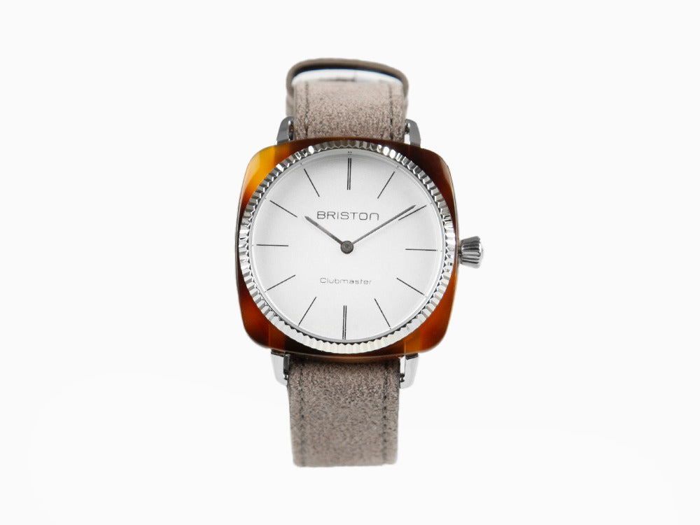 Reloj de Cuarzo Briston Clubmaster Elegant, Blanco, 37 mm, 22937.SA.T.2.LNT