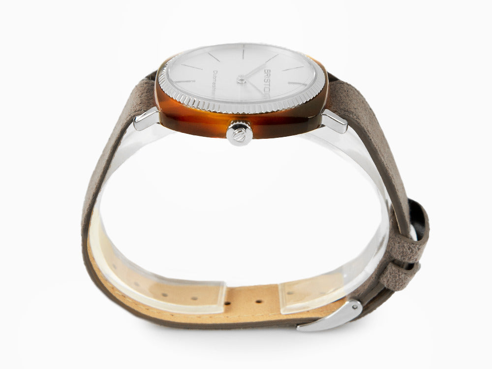 Reloj de Cuarzo Briston Clubmaster Elegant, Blanco, 37 mm, 22937.SA.T.2.LNT