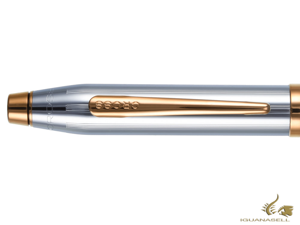 Pluma Estilográfica Cross Century II Medalist, Cromo, Bañado en Oro 23K