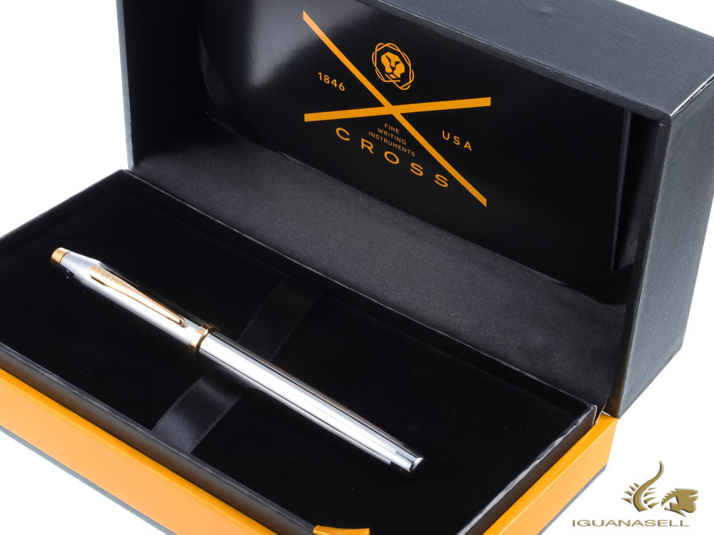 Pluma Estilográfica Cross Century II Medalist, Cromo, Bañado en Oro 23K