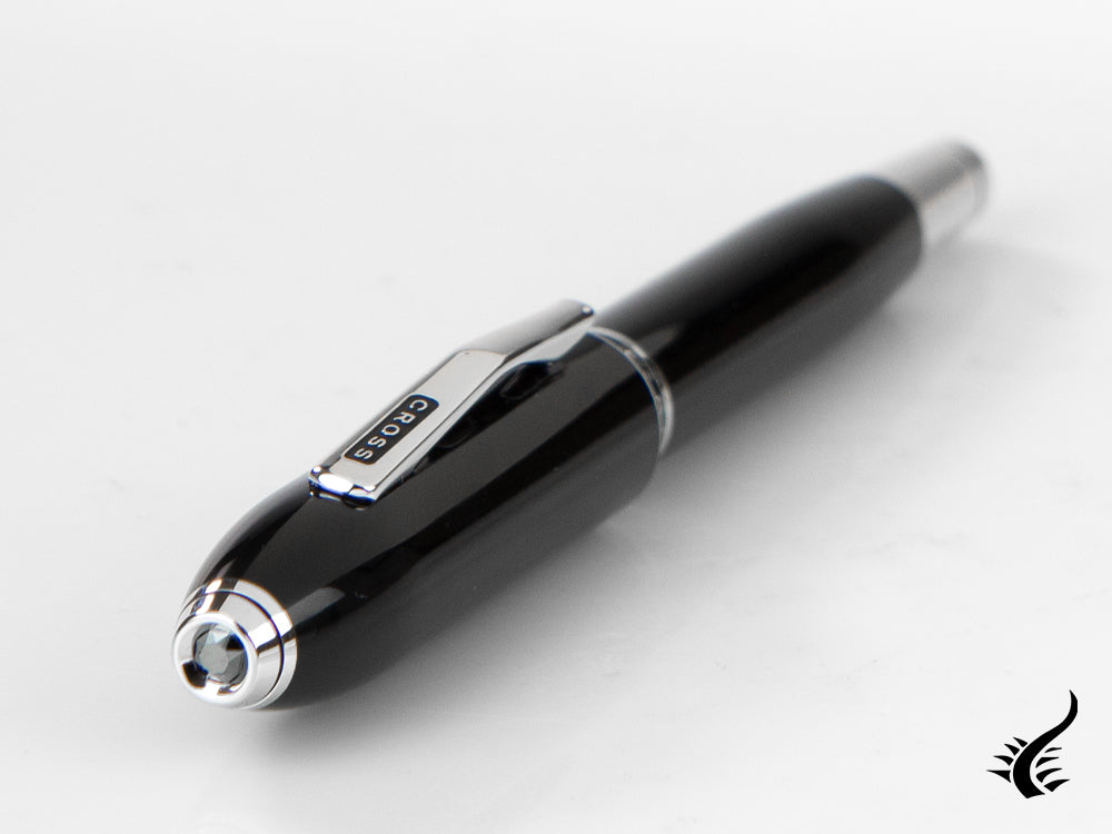 Roller Cross Peerless 125, Laca, Negro, Adornos en platino, Pulido, AT0705-1