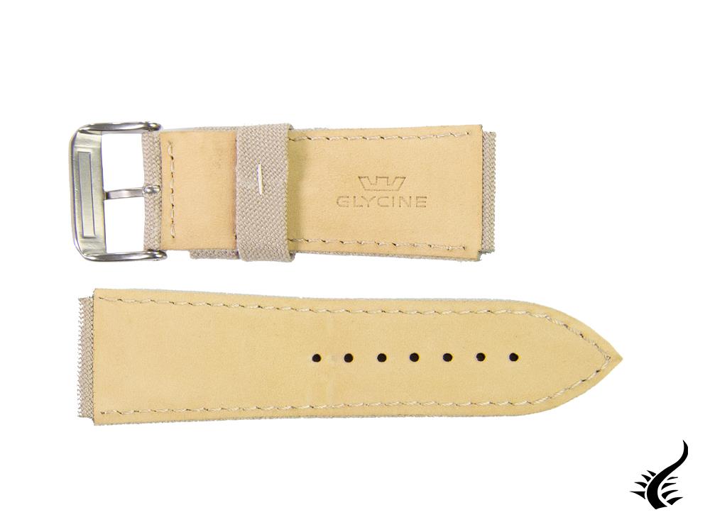 Glycine, Correa textil, 24mm, Gris, CBIGGR-24