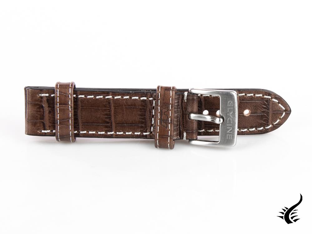 Glycine, Correa de piel, 22mm, Marsala, LBK7BF-22