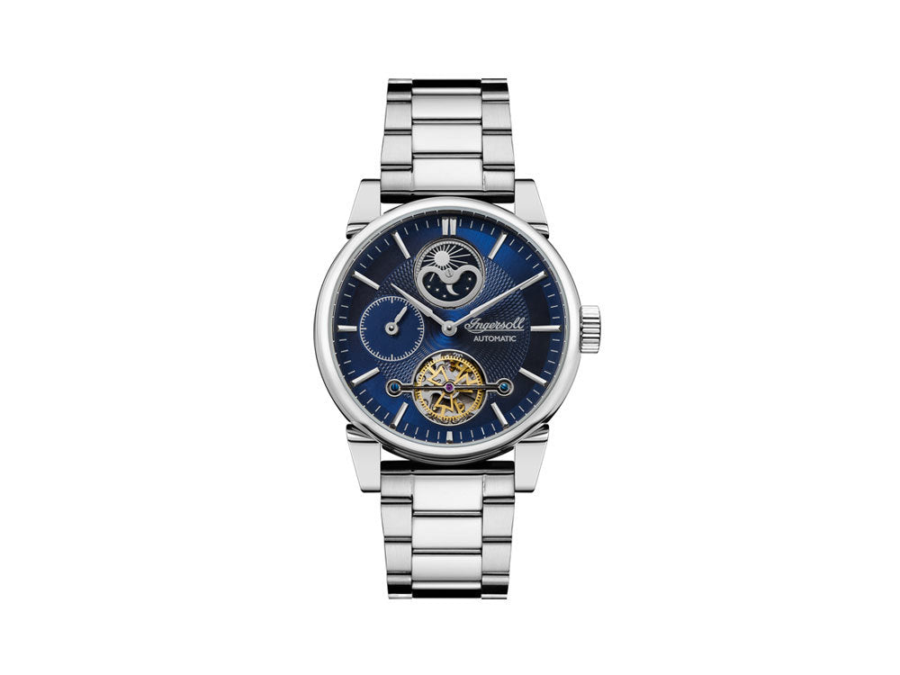 Reloj Automático Ingersoll Swing, 45 mm, Azul, Fase lunar, GMT, I07501