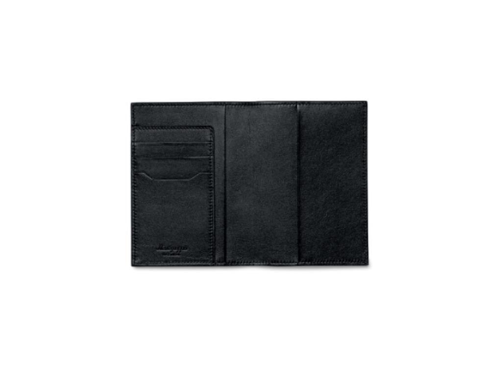 Estuche Pasaporte Montegrappa Signet Series, Negro, Piel, Jacquard, IC00PH00
