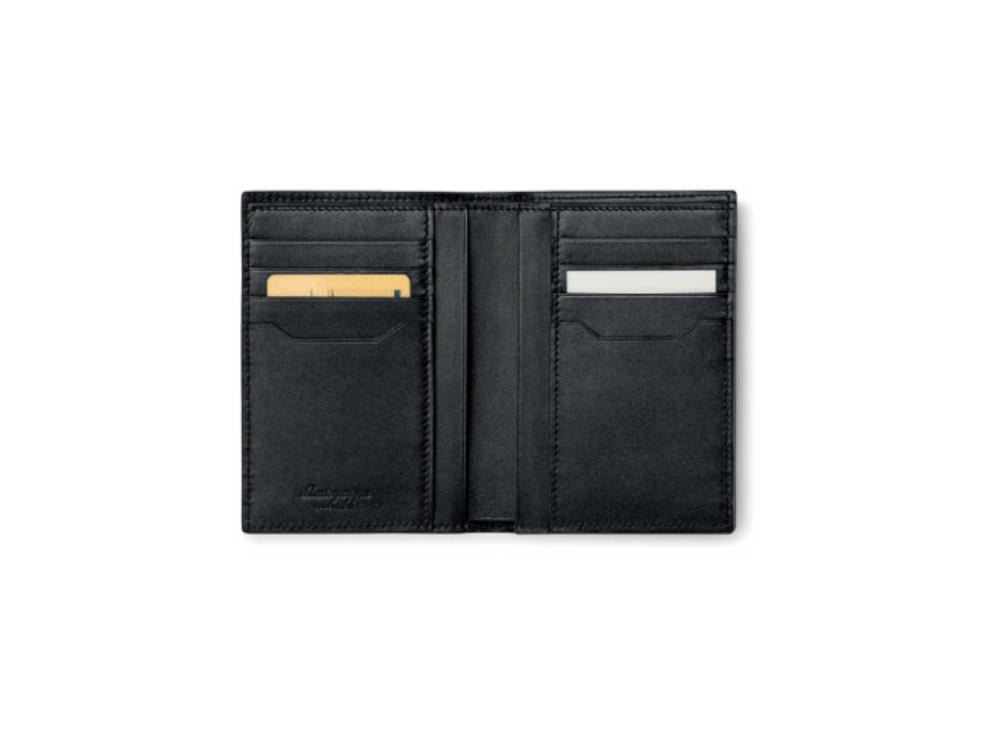 Cartera Montegrappa Signet Series, Negro, Piel, Jacquard, Tarjetas, IC00WA03