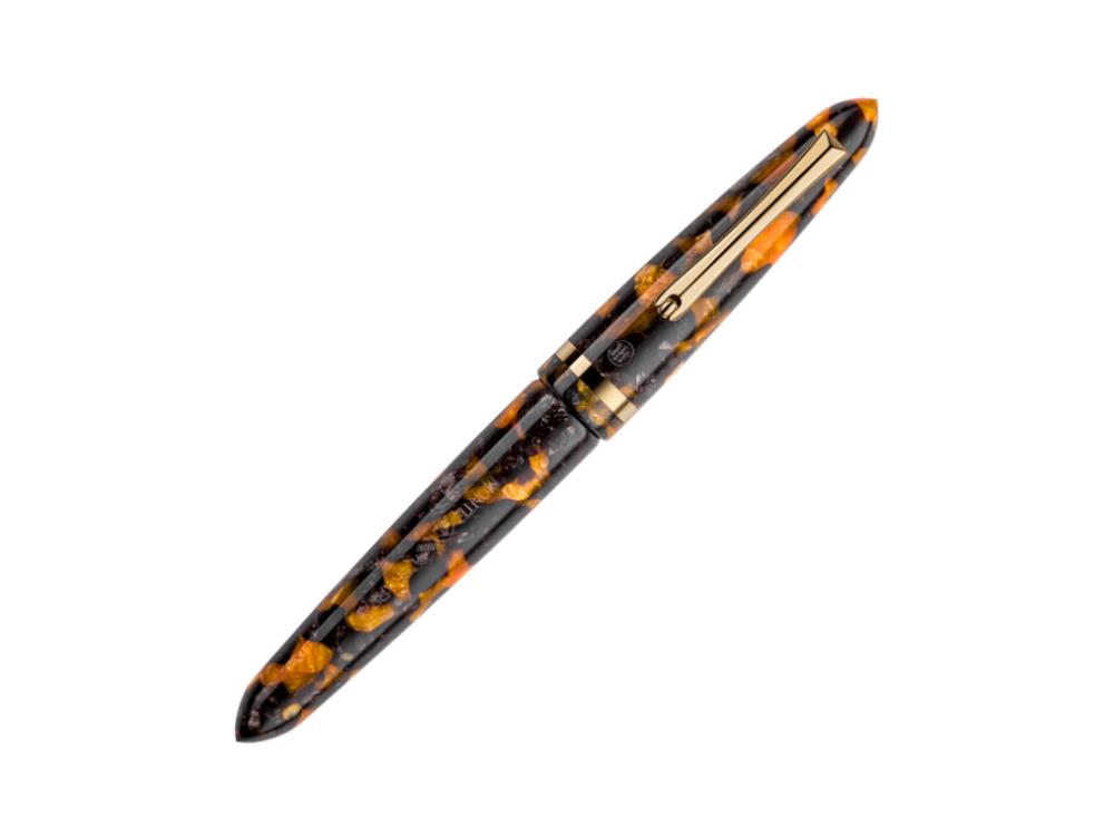 Pluma Montegrappa Venetia Havana Amber, Oro 14k Flex, ISVEN-XO