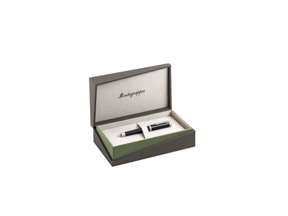 Roller Montegrappa Quattro, Resina Acrílica, Adornos en paladio, Negro, ISZ4IRIP