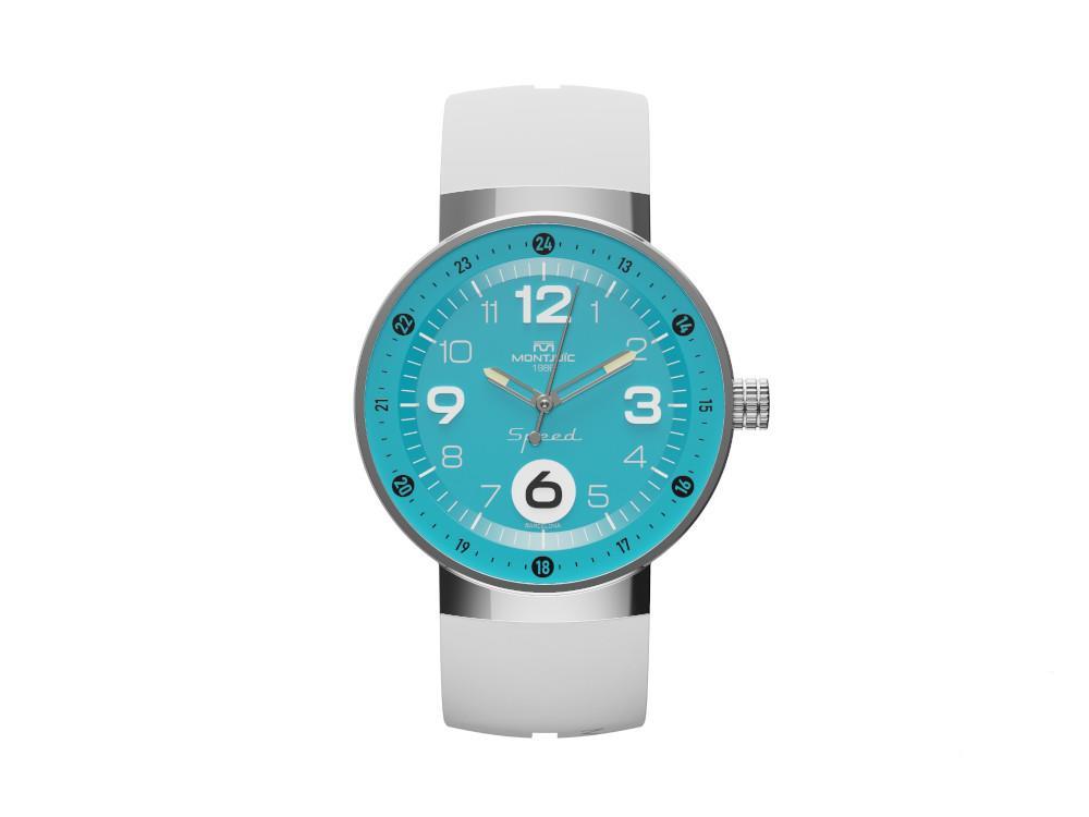 Reloj de Cuarzo Montjuic Speed Elegance Lella Lombardi, Azul, 43 mm, MJ1.1813.P
