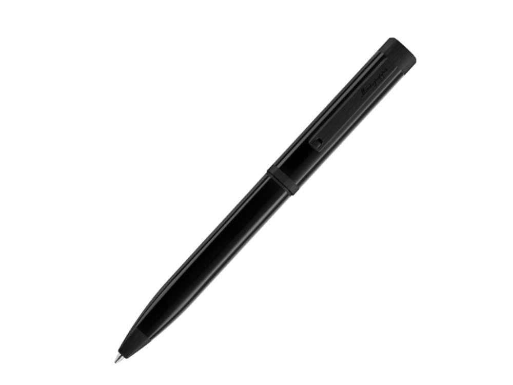 Bolígrafo Montegrappa Quattro, Resina Acrílica, Ultra Black, Negro, ISZ4IBIC