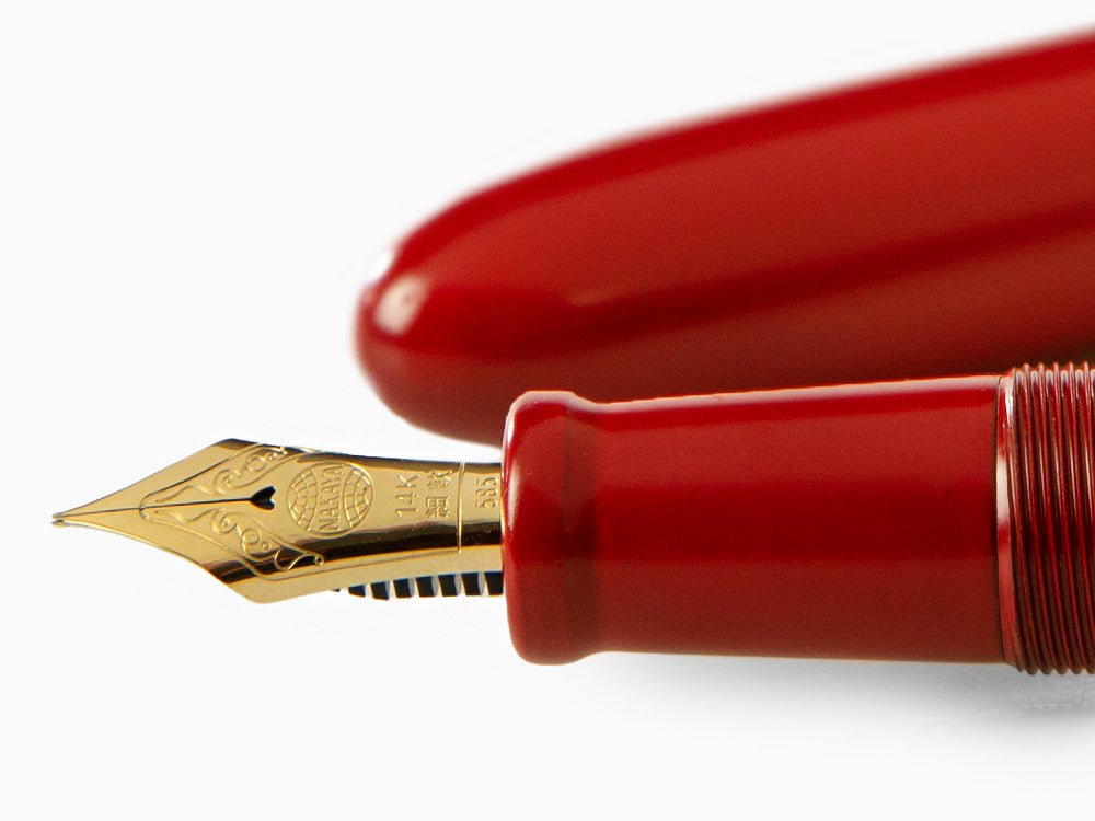 Pluma Estilográfica Nakaya Cigar Portable Shu-nurippanashi, Ebonita,17mm