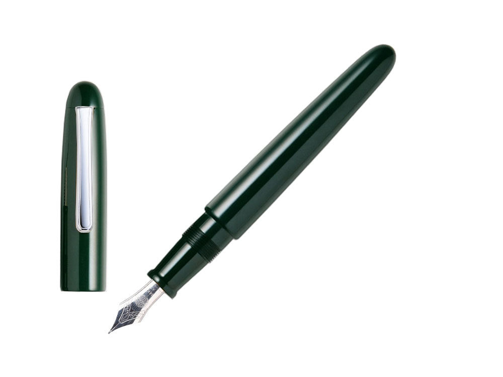Pluma Estilográfica Nakaya Writer Portable Midori, Ebonita, Rodiado