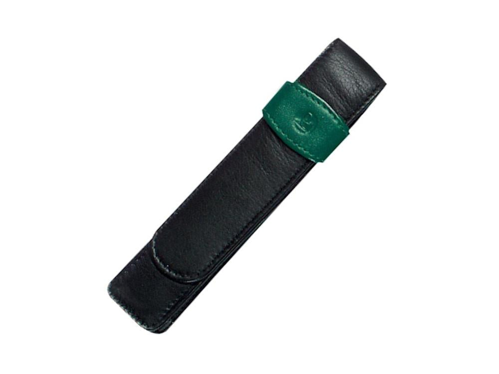 Estuche 1 Pieza de Pelikan, Piel, Negro-Verde, Blando, Pasador, 923524