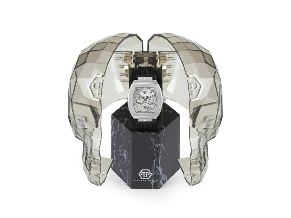 Reloj Automático Philipp Plein The Skeleton, PVD, Plata, 44 mm, PWBAA2123