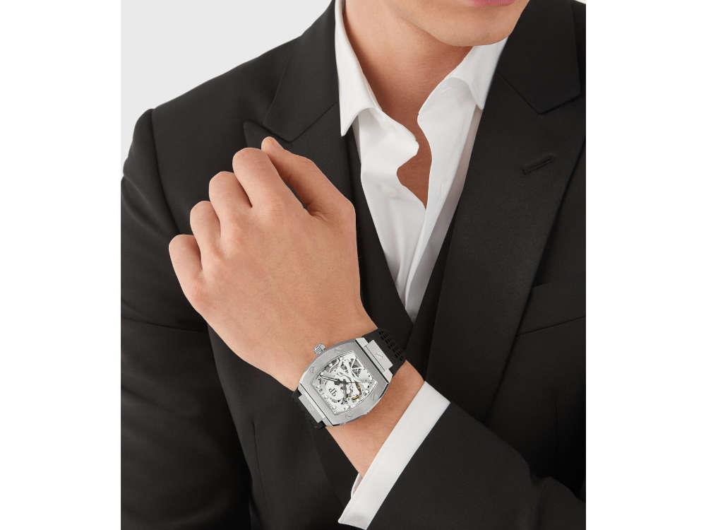 Reloj Automático Philipp Plein The Skeleton, PVD, Plata, 44 mm, PWBAA2123