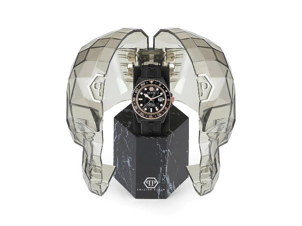 Reloj de Cuarzo Philipp Plein GMT-I Challenger, PVD, Negro, 44 mm, PWYBA0823