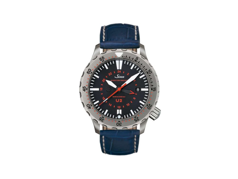 Reloj Automático Sinn U2 Diver, ETA 2893-2, 44 mm, 200 atm, Negro, 1020.010 LB8