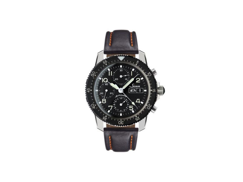 Reloj Automático Sinn 103 St, Valjoux 7750, Correa de piel, Negro, 103.031 LB126