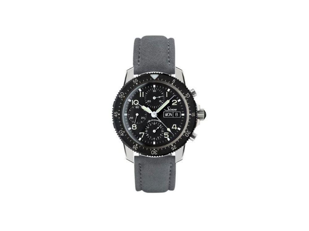 Reloj Automático Sinn 103 St, Valjoux 7750, Correa de piel, Negro, 103.031 LB162