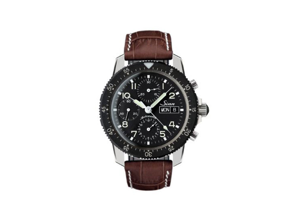 Reloj Automático Sinn 103 St, 41 mm, Correa de piel, Negro, 103.031 LB2