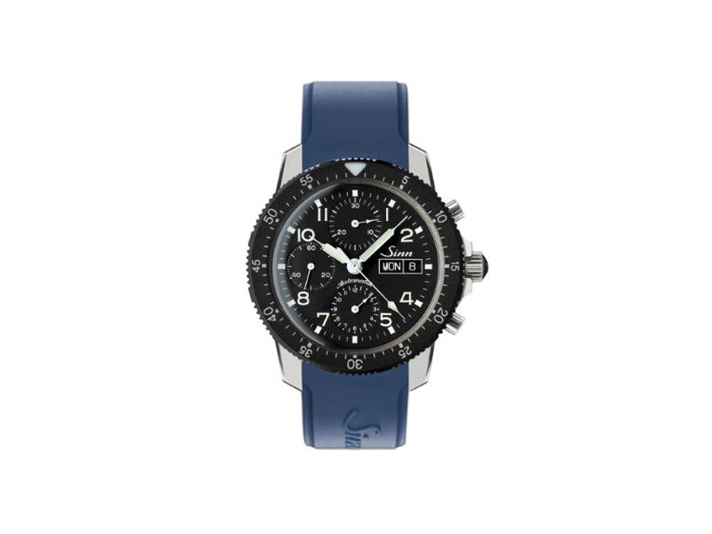 Reloj Automático Sinn 103 St, 41 mm, Correa de silicona, Negro. 103.031 SI134